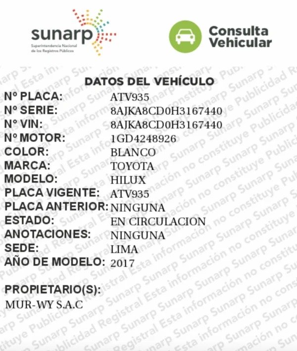 Imagen del Vehículo